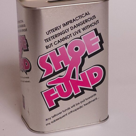 FUNNY SHOE FUND Piggy Bank Y2K Gag Gift - Picture 2 of 9